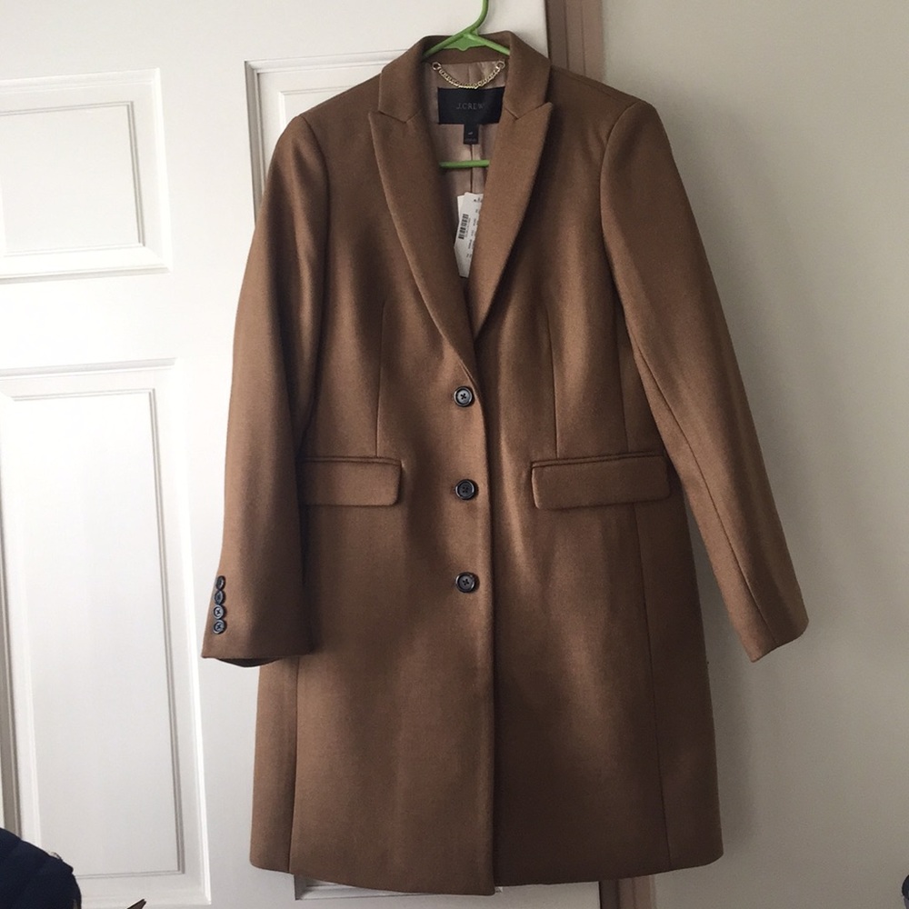 J.Crew Heather Olive Parke Topcoat NWT